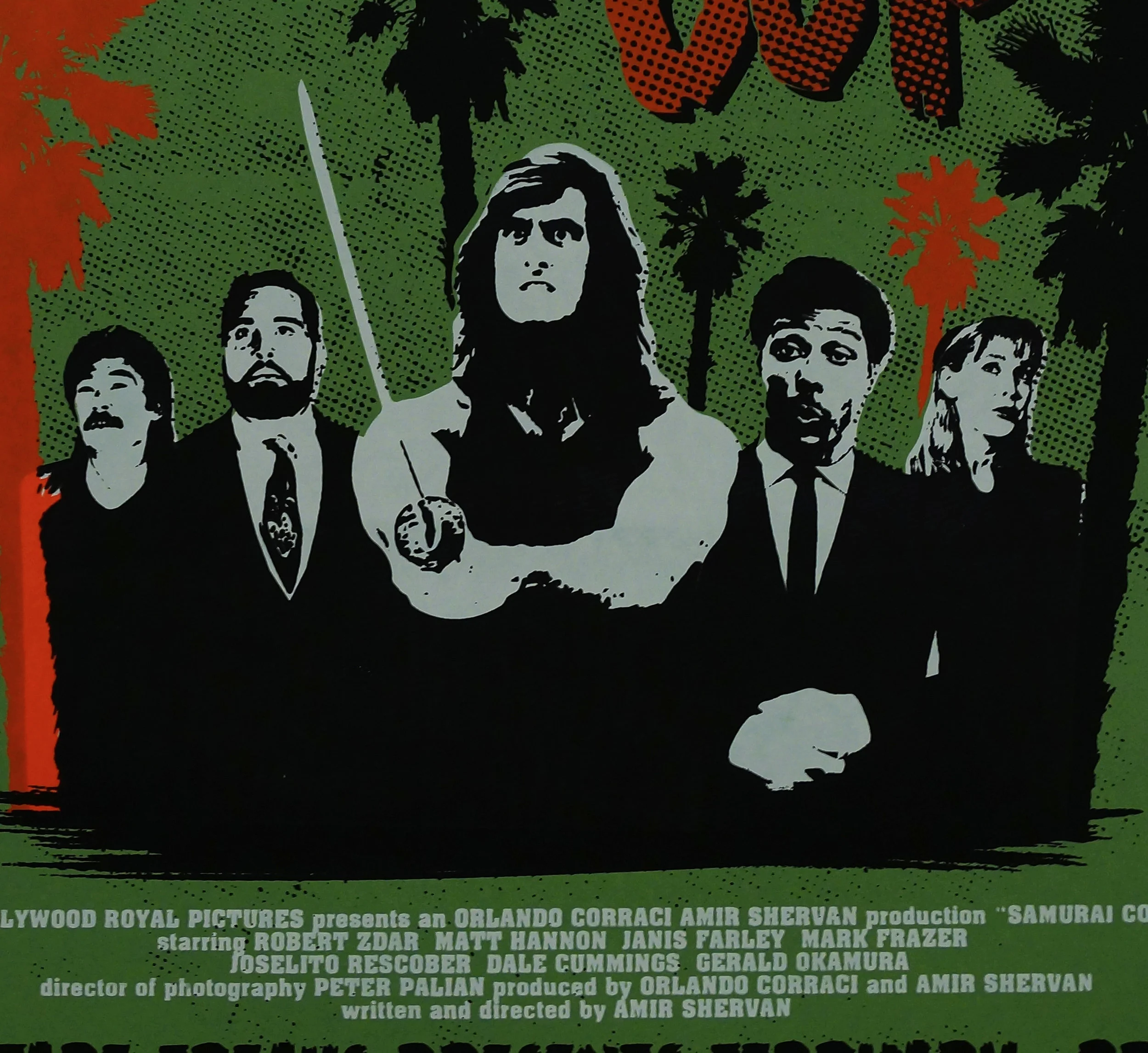 SAMURAI COP SCREENPRINT POSTER — TIM MONSTERS! -